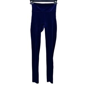 Spanx Velvet Leggings Lapis Night Blue Size XS